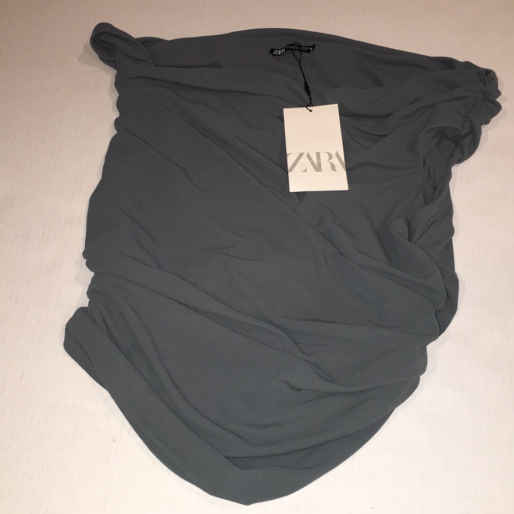 NWT Zara Off The Shoulder Top | Rouched Sides | Size L